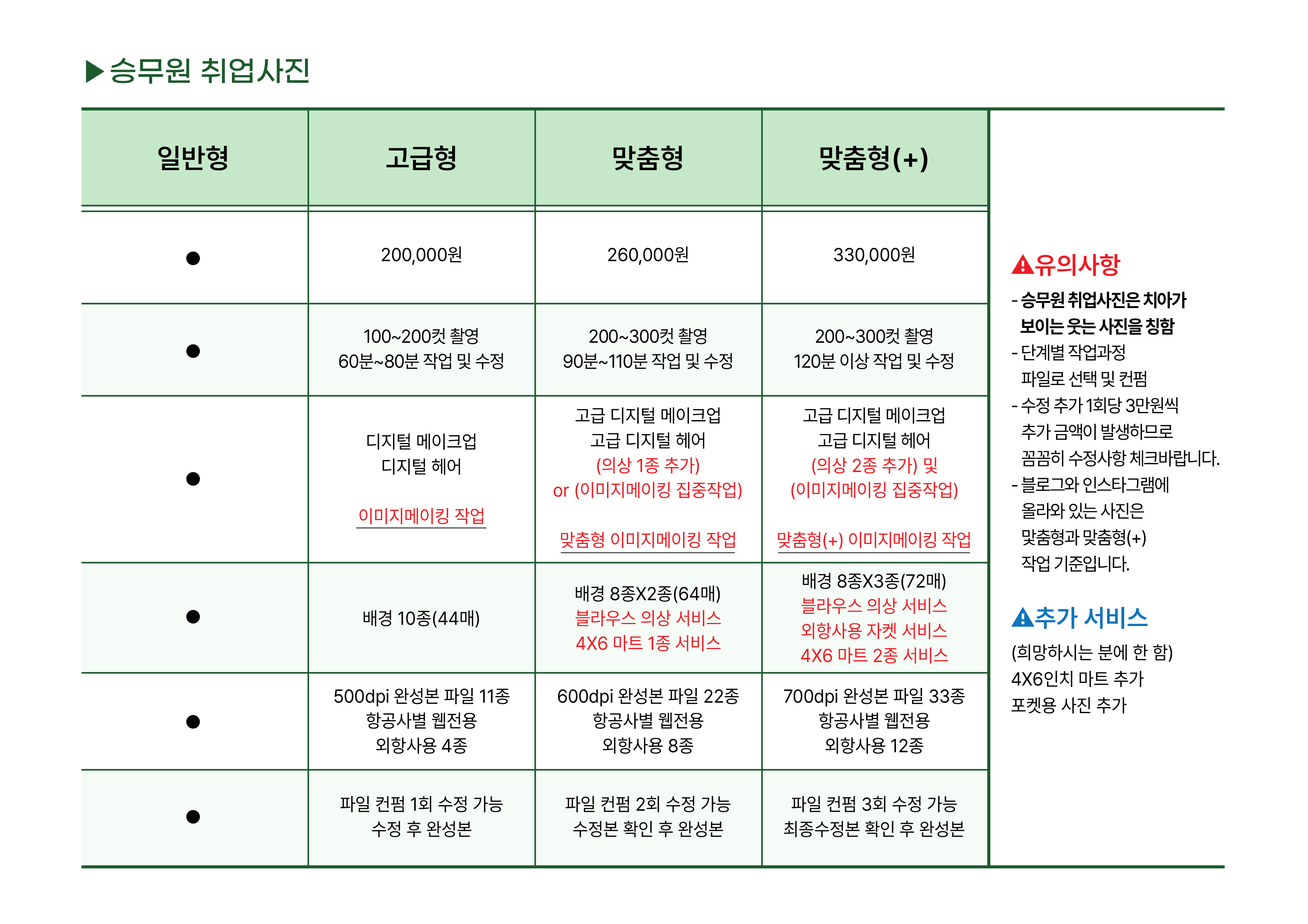 승무원취업사진